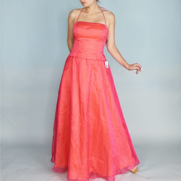 Zum Zum Dresses Vintage Y2k Shimmery Corset Prom Dress Deadstock